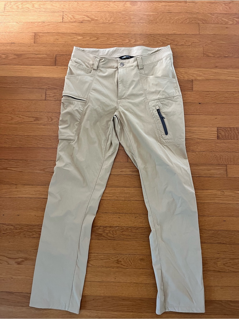 The North Face Men's Khaki Cargo Pants with Zip Pockets